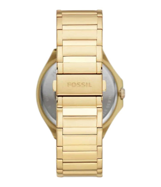 Reloj Fossil Evanston Multifuncional Para Hombre Acero Inoxidable - Dorado Negro BQM2611 / ENVÍO GRATIS
