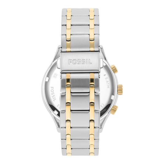 Reloj multifunción Fossil Fenmore de acero inoxidable bicolor para hombre BQM2698