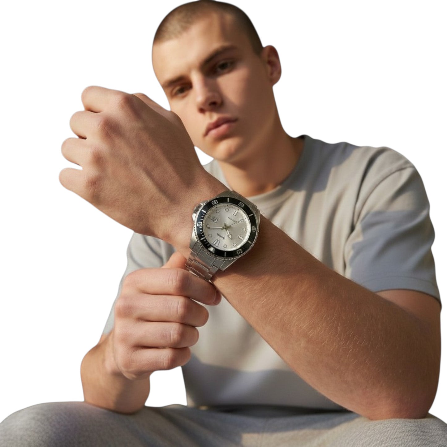 Reloj Casio de caballero pulsera de acero inoxidable MDV-107D-7AV / ENVÍO GRATIS.