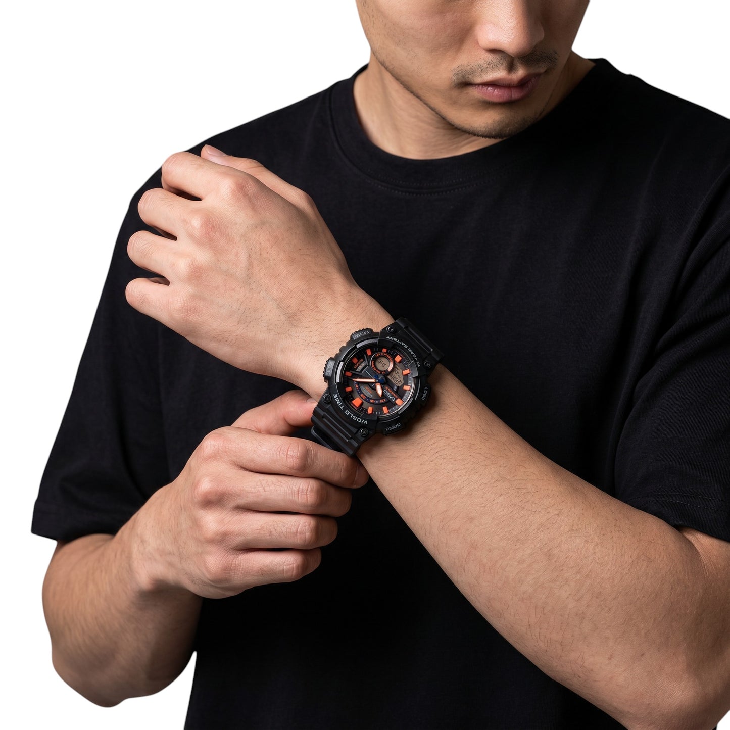 Reloj Casio para Hombre Telememo 30, con 10 Años de Batería AEQ-110W-1A2V / ENVÍO GRATIS.
