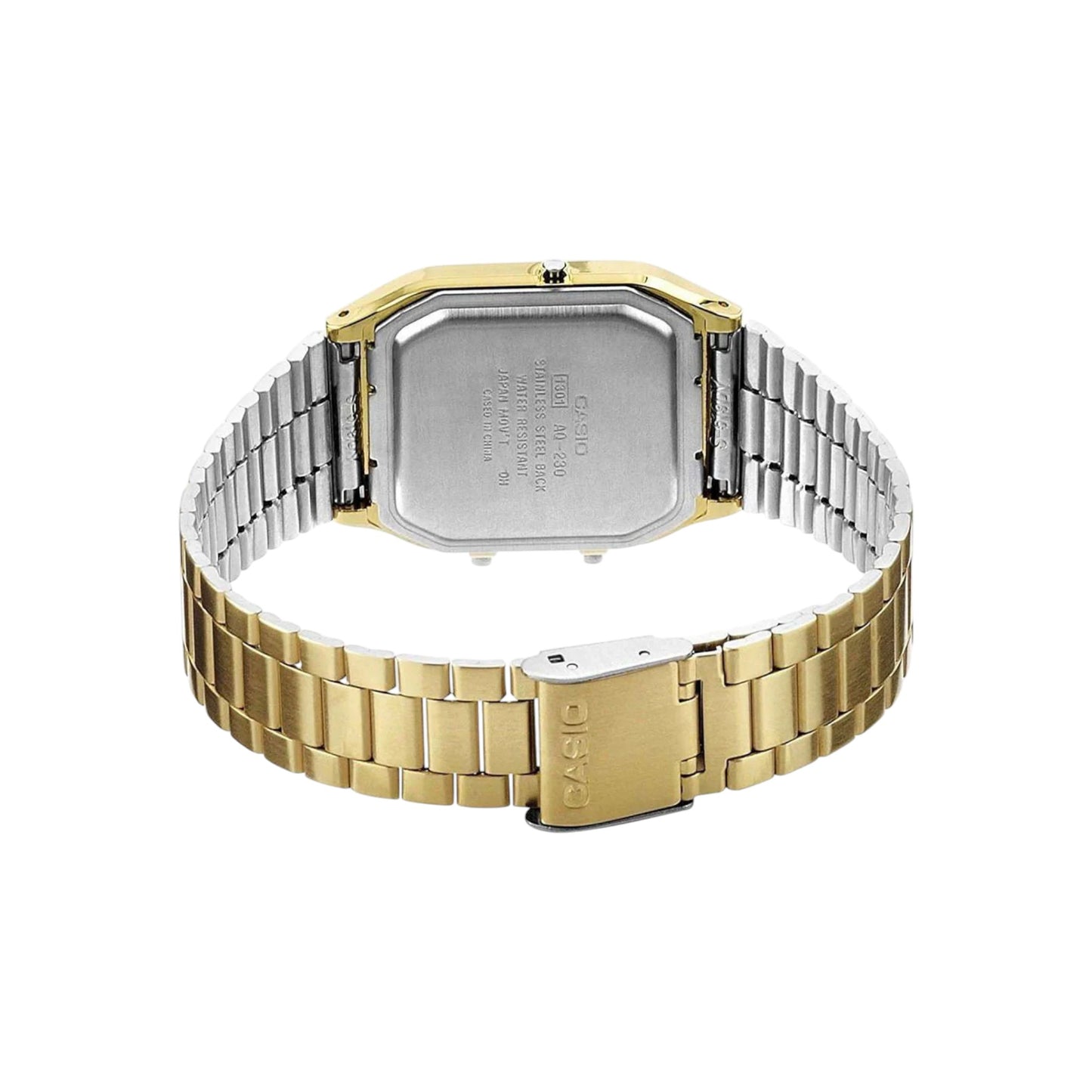 Reloj Casio Clásico Analógico Vintage AQ-230GA-9B Dorado Unisex / ENVÍO GRATIS.
