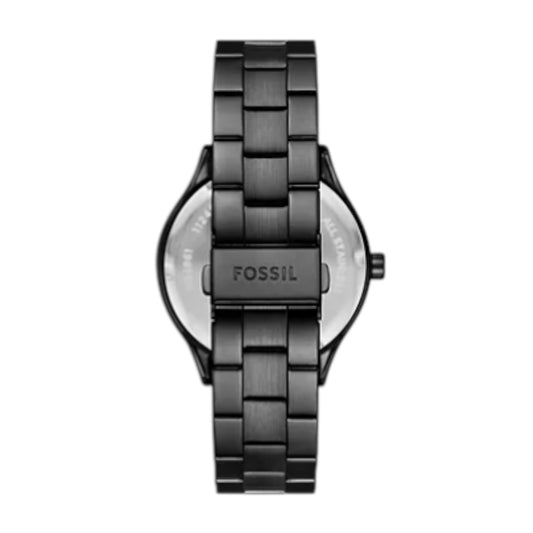 Reloj Fenmore de acero inoxidable negro con tres manecillas BQ2862