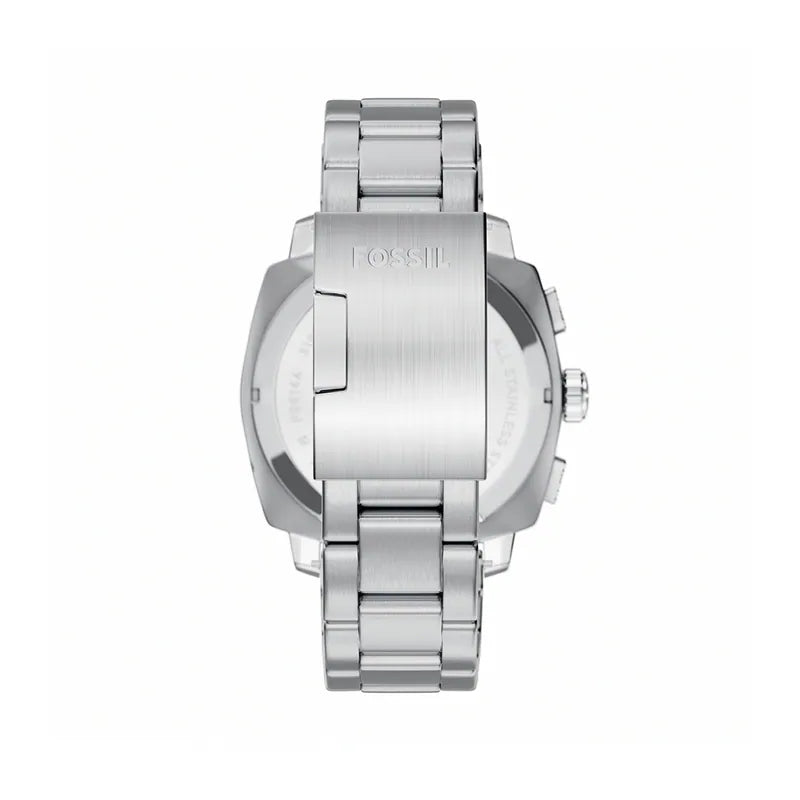 Reloj Fossil Machine Deep Forest Traveler, correa de acero inoxidable plateado FS6144 / ENVÍO GRATIS