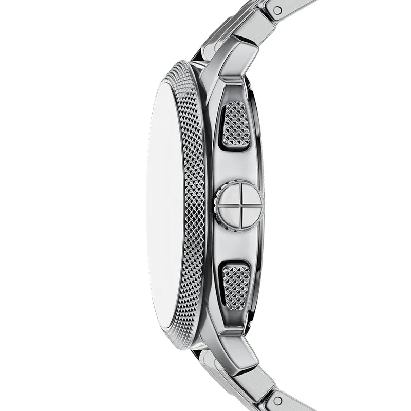 Reloj Fossil Machine Deep Forest Traveler, correa de acero inoxidable plateado FS6144 / ENVÍO GRATIS
