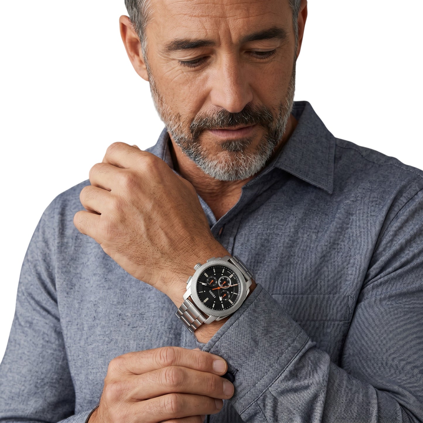 Reloj Fossil cronógrafo de acero inoxidable FS6192 / ENVÍO GRATIS