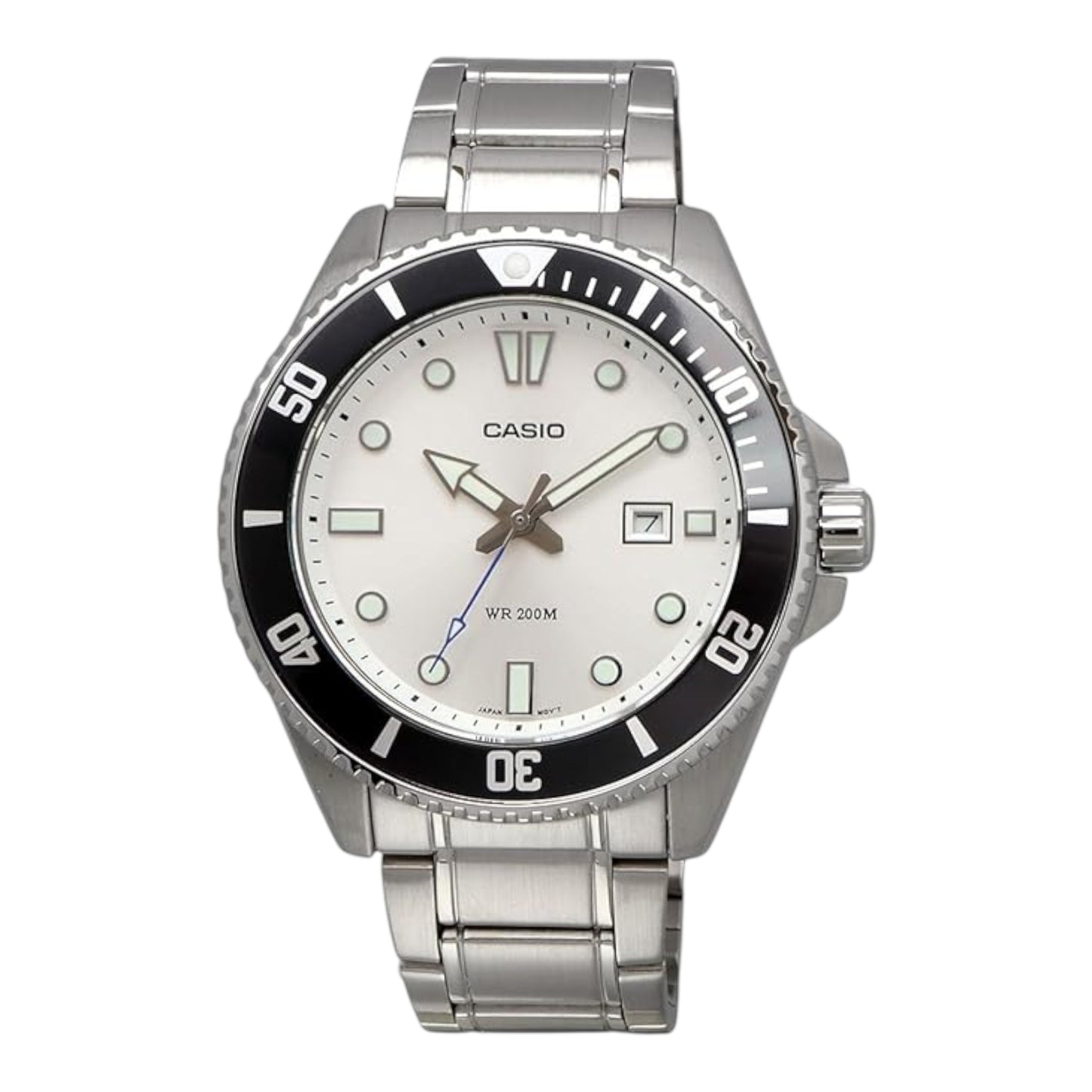 Reloj Casio de caballero pulsera de acero inoxidable MDV-107D-7AV / ENVÍO GRATIS.