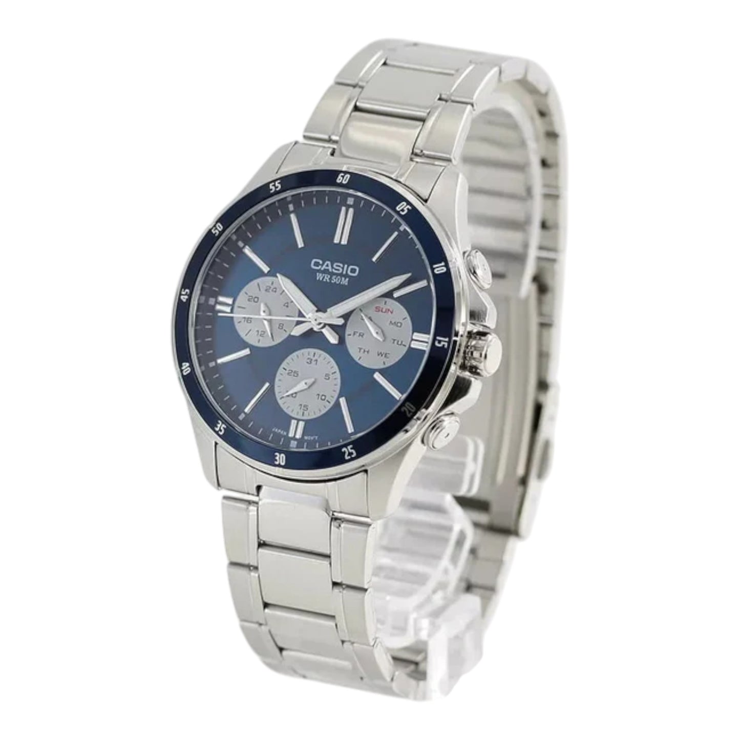 Reloj Casio para hombre pulsera de metal MTP-1374D-2A3V / ENVÍO GRATIS.