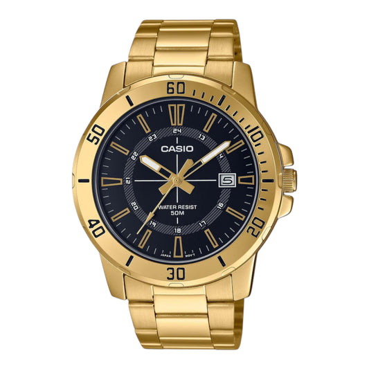 Reloj Casio para Hombre Banda de Acero inoxidable MTP-VD01G-1CV / ENVÍO GRATIS.